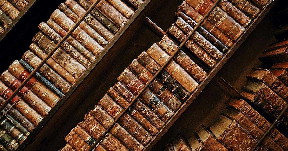 Ancient Library with Scrolls