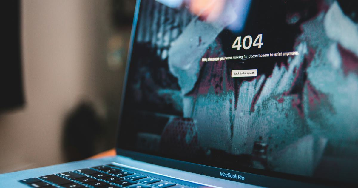 Laptop Showing Broken Link Report