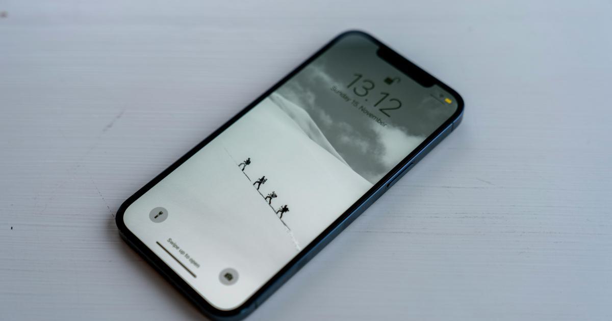 Smartphones on a table