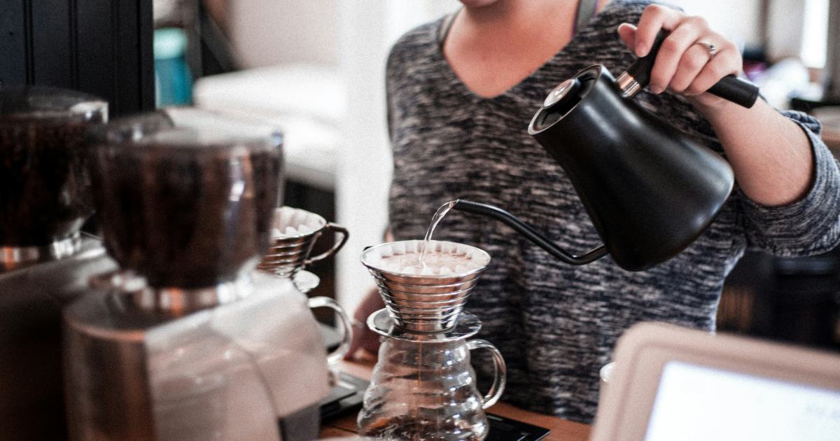 Barista Preparing a Specialty Coffee Drink