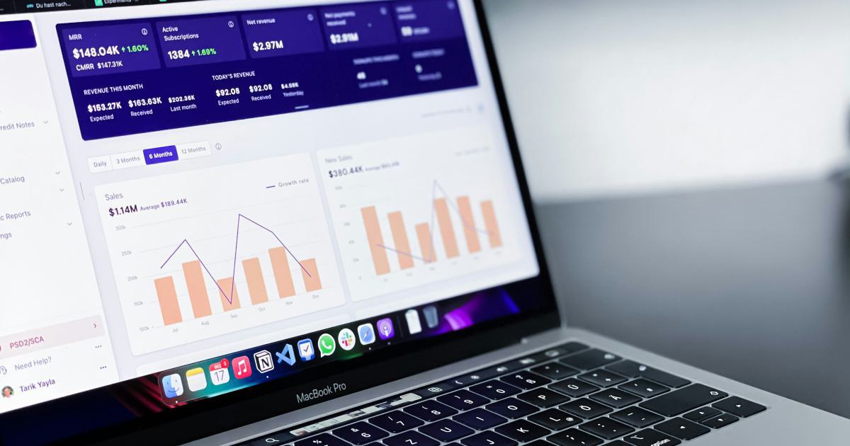 Businessman analyzing marketing campaign data