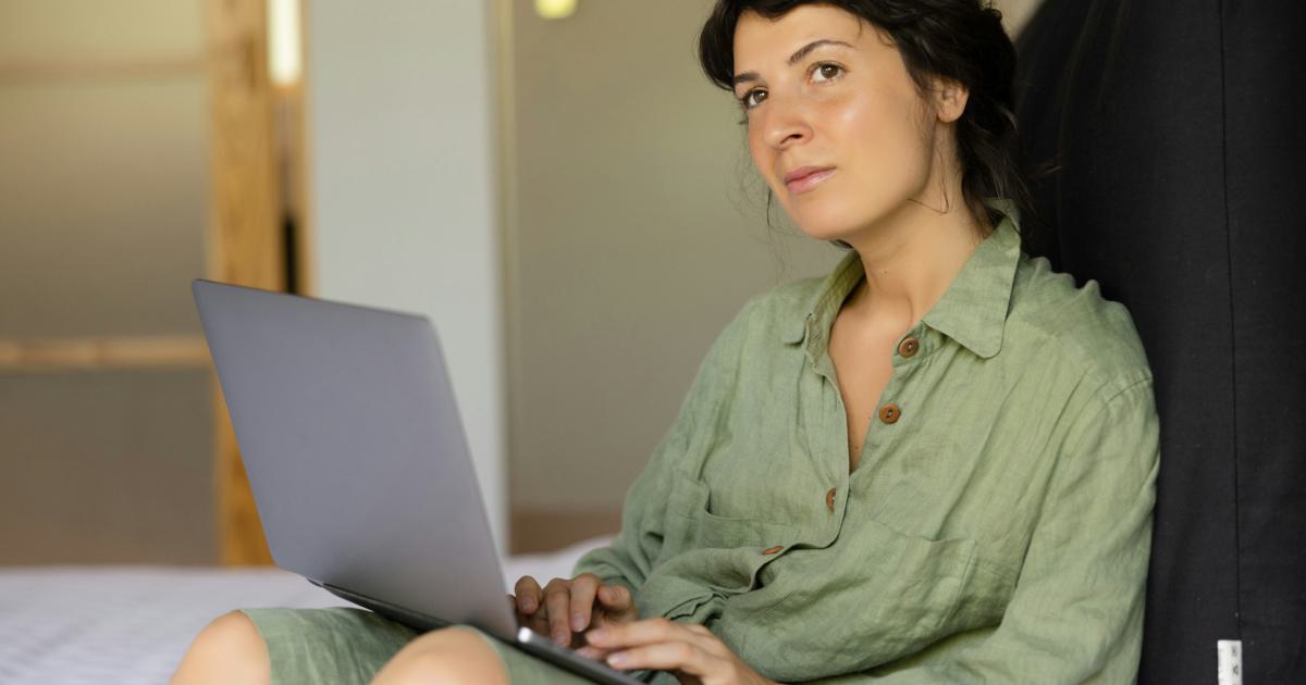 Woman Analyzing Website Analytics