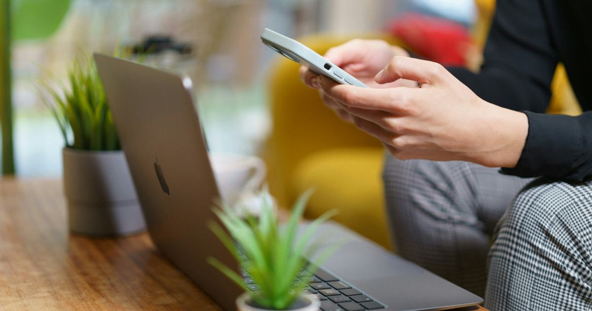 Woman Searching on Laptop