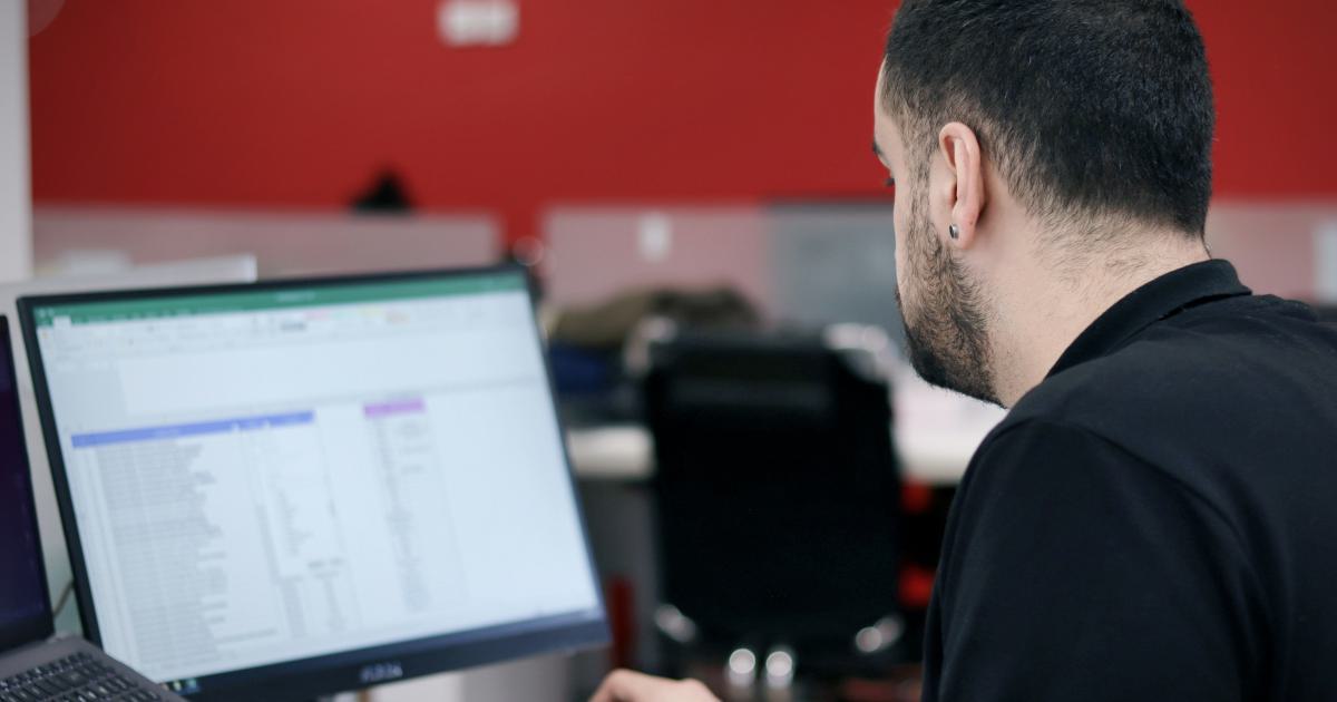 Analyst Reviewing Search Intent Data