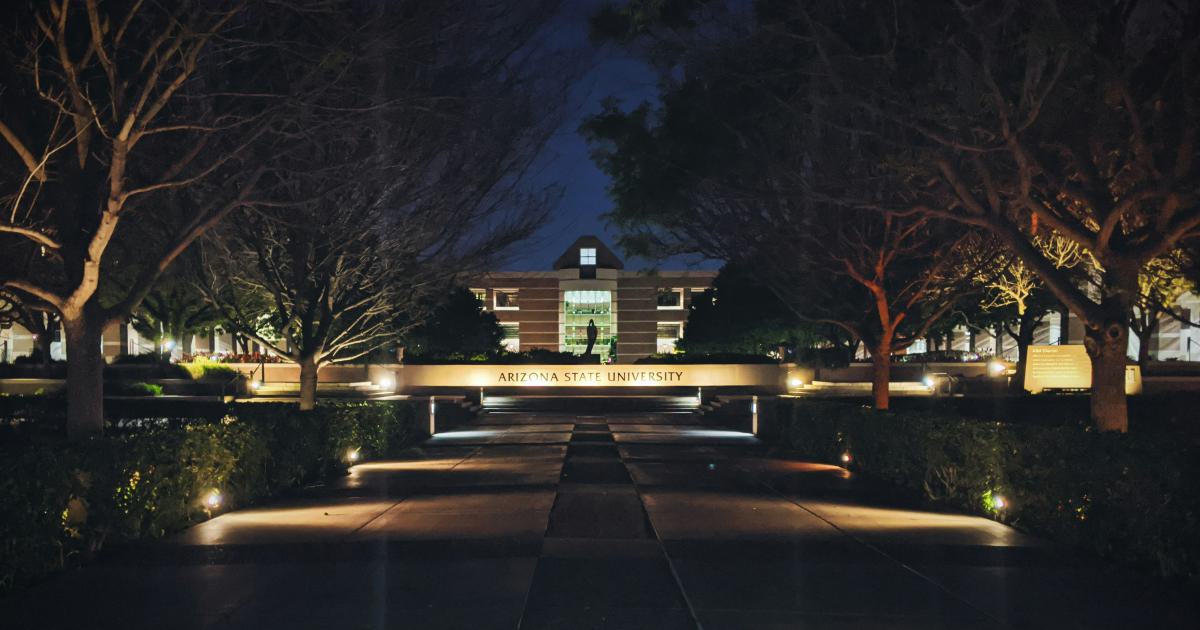 University Campus at Night