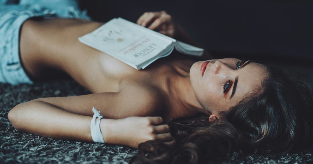 Curious Woman Reading