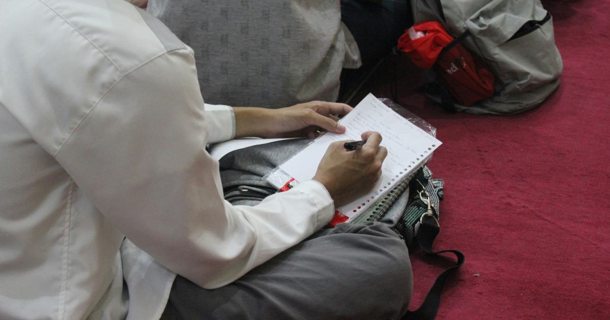 Researcher Studying
