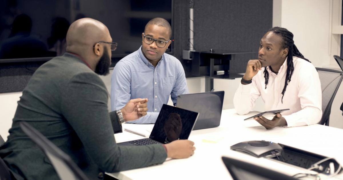 Research Team Discussing Data