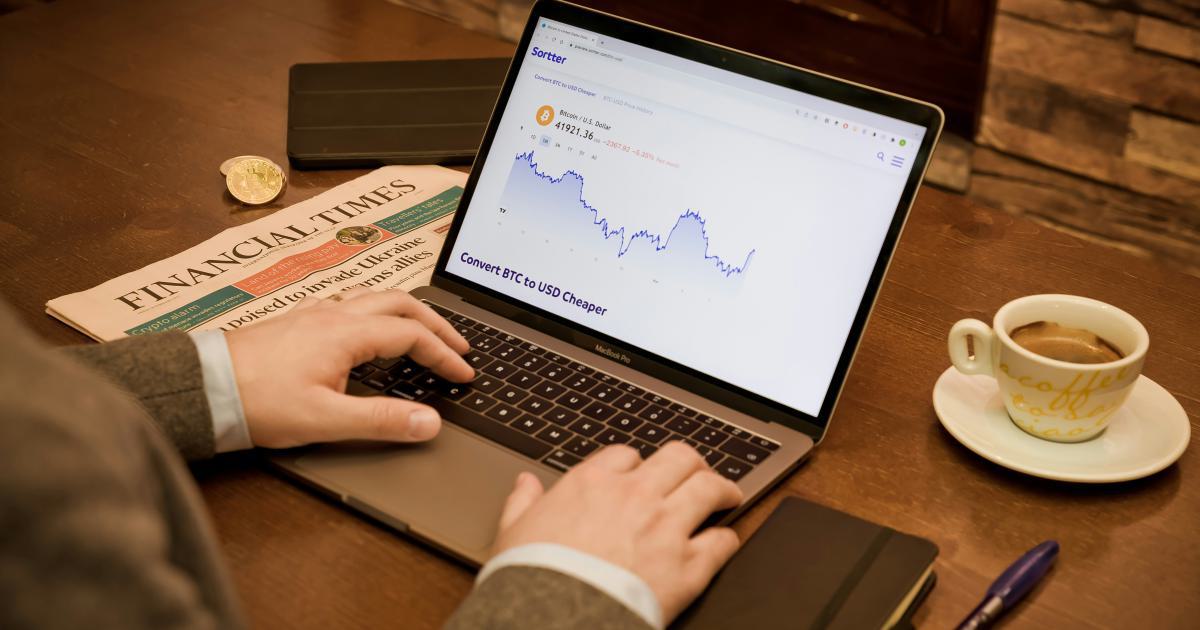Business owner reviewing Google Analytics data