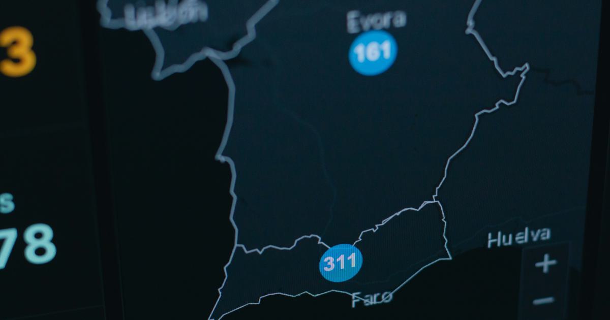 Map with Pinpointed Locations