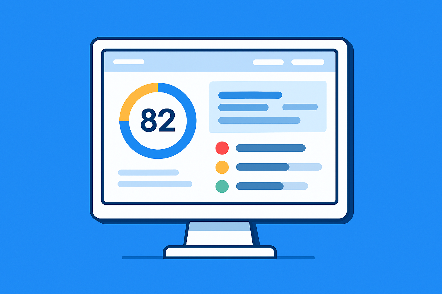 Semrush Site Audit dashboard overview displaying website health score and detailed problem areas