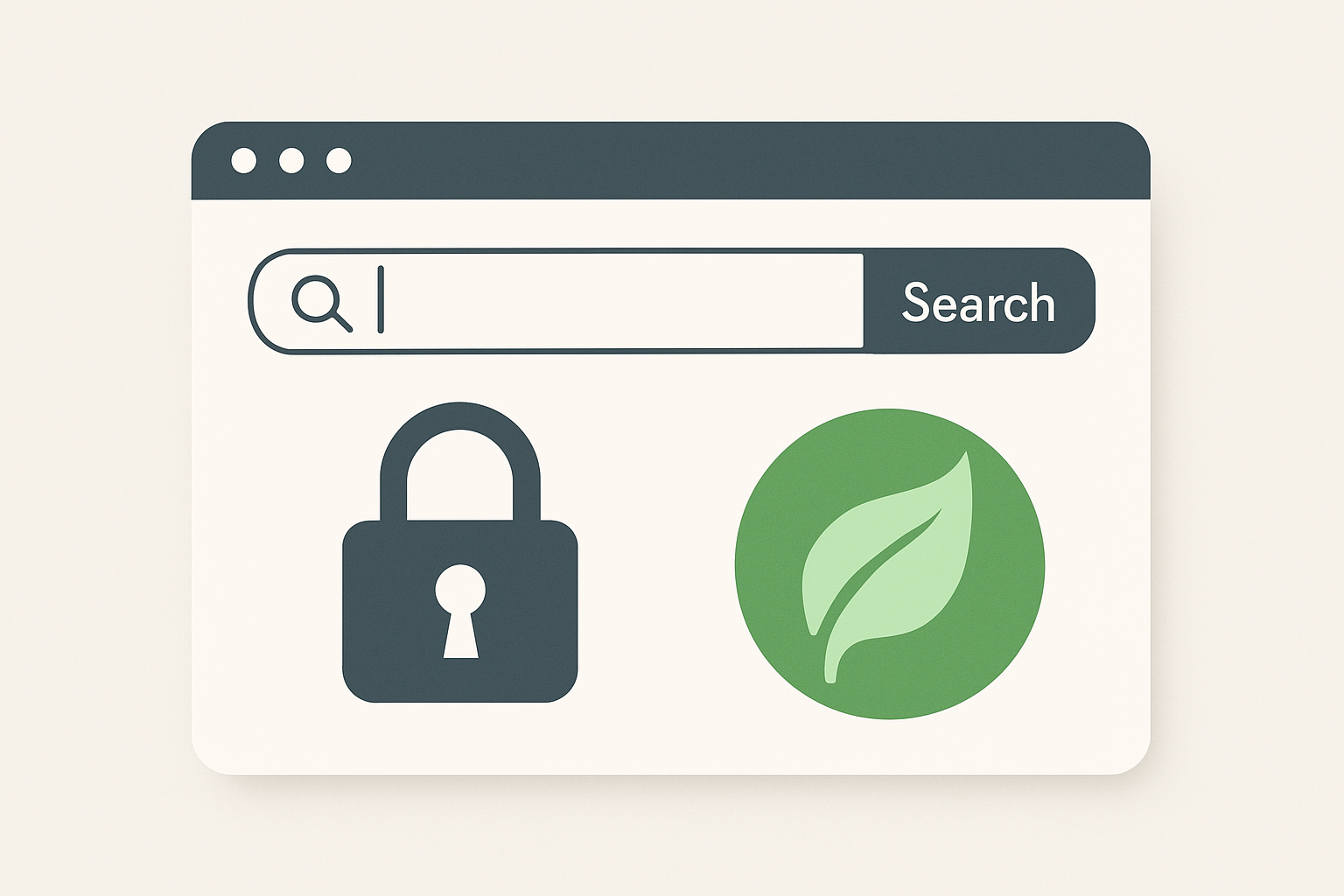 Visual representation of search engine alternatives emphasizing privacy and sustainability in 2025