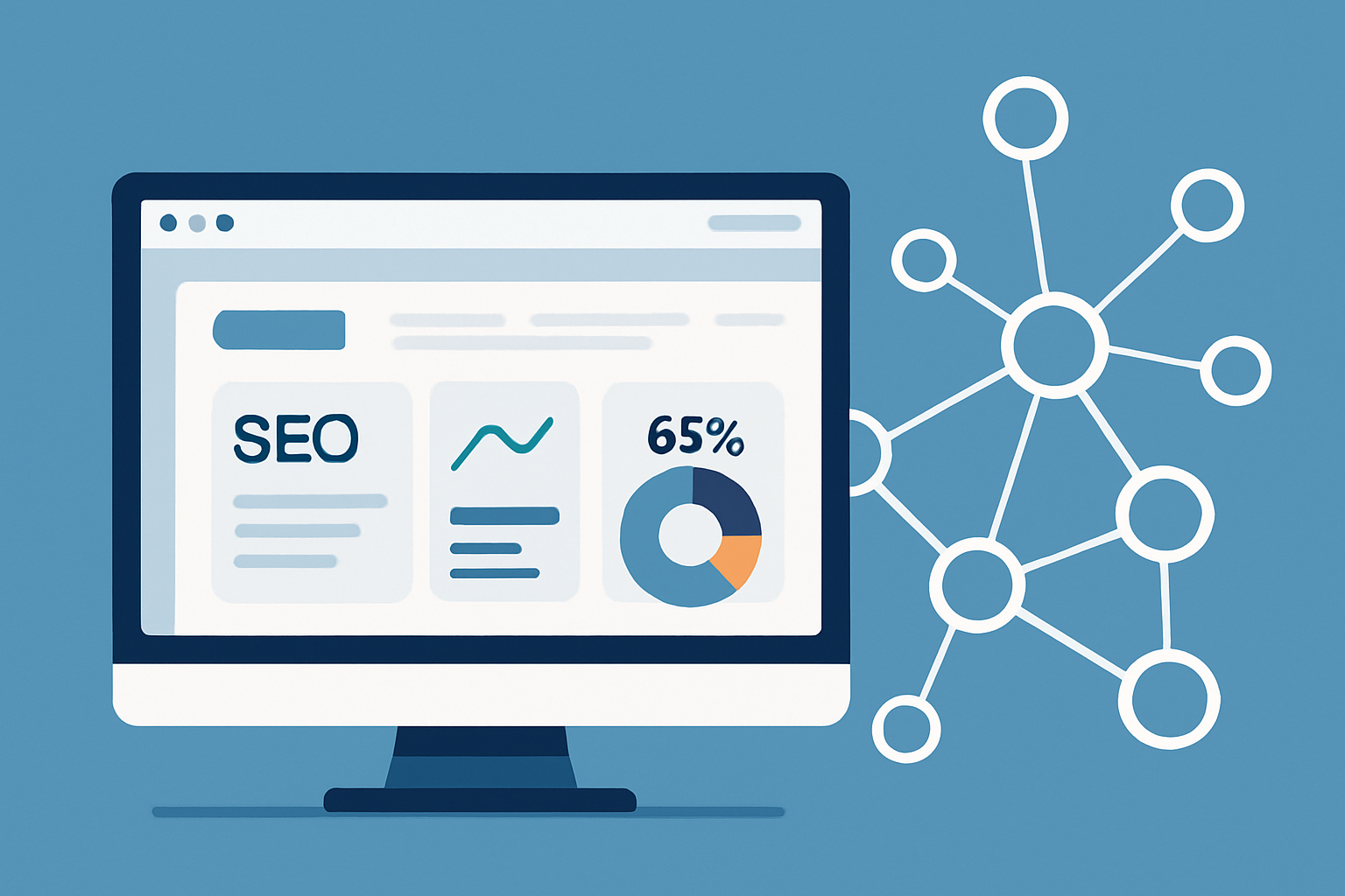 Visual representation of Weebly SEO optimization, featuring dashboards and backlink strategies.