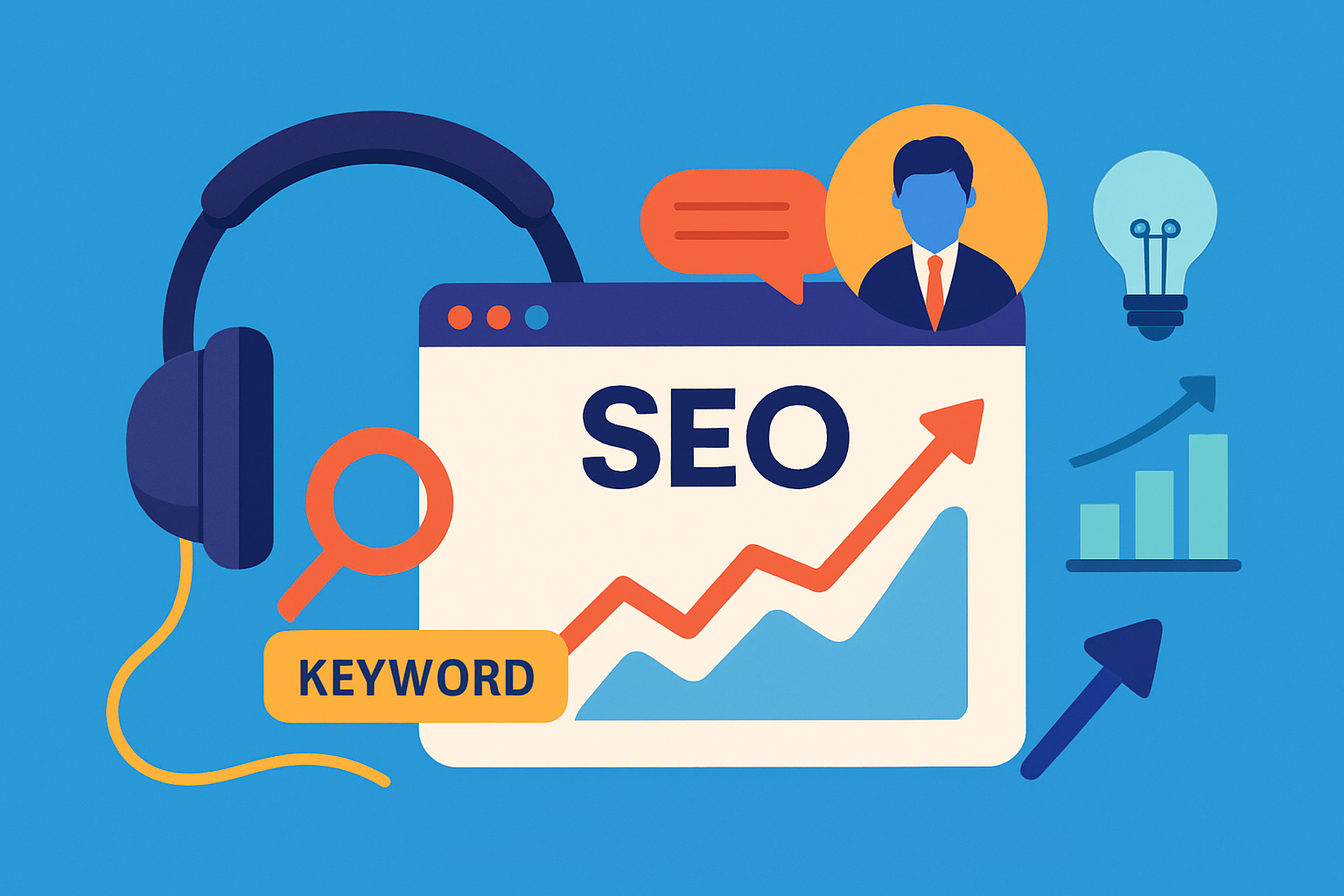 A visual depicting the growth of SEO knowledge through podcasts or an infographic summarizing top podcast benefits for content strategy.