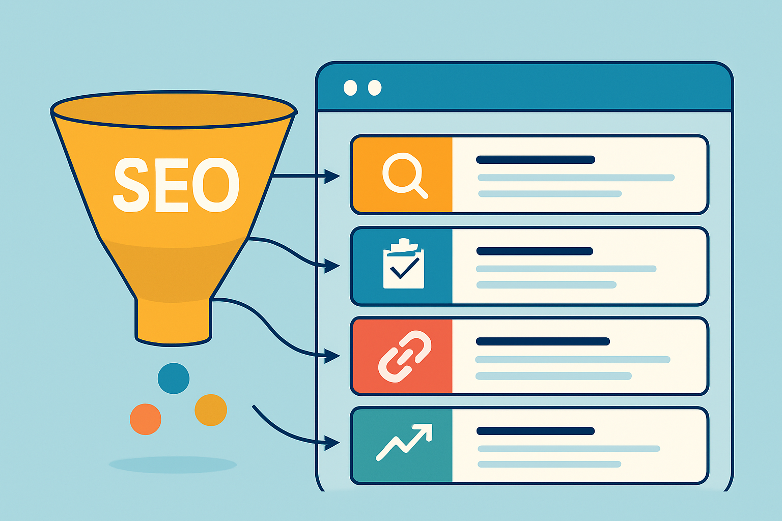 Diagram illustrating the SEO funnel with Moz