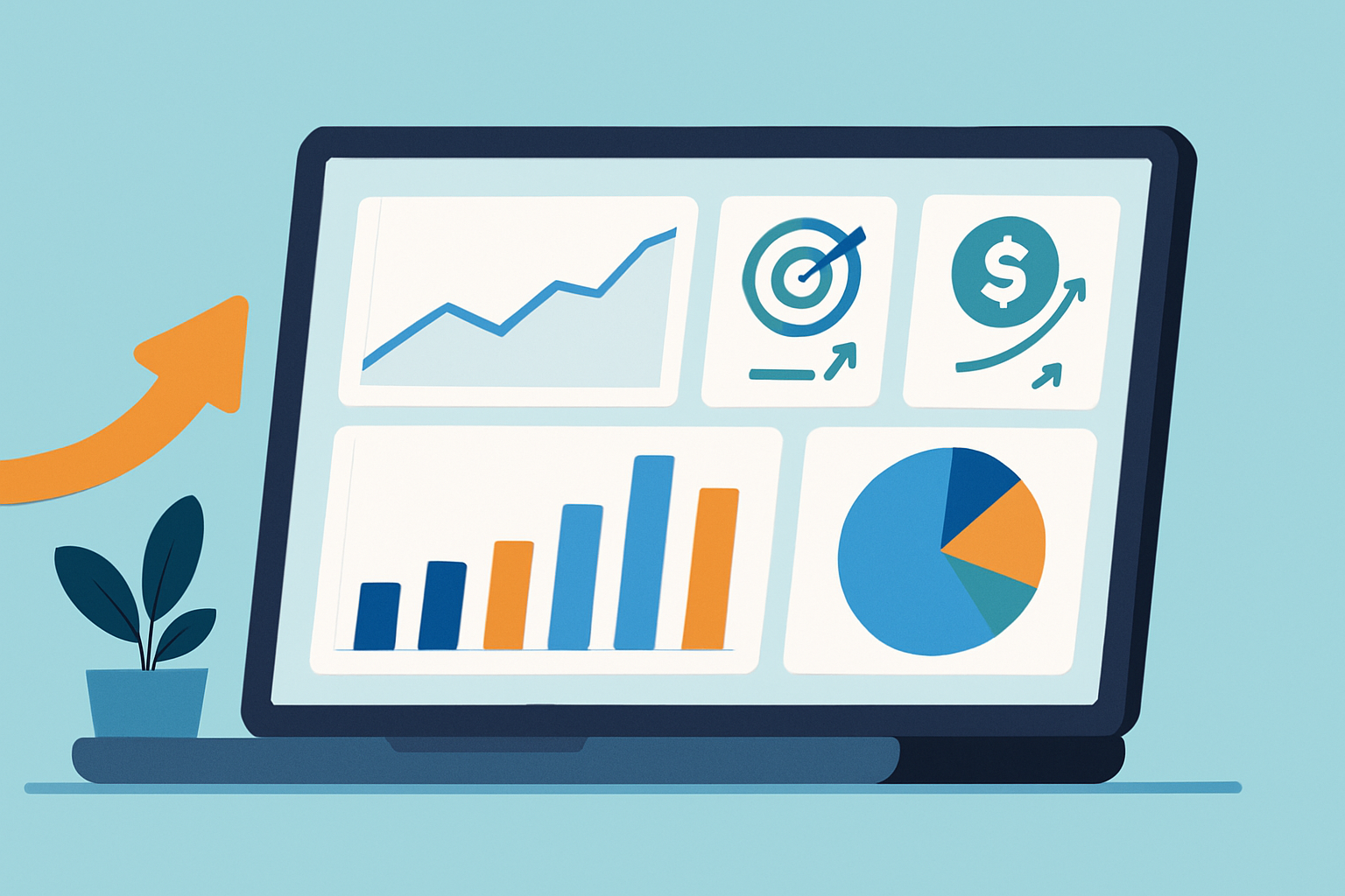 Marketing dashboard illustrating enhanced conversion tracking results, highlighting increased ROI and conversion accuracy.