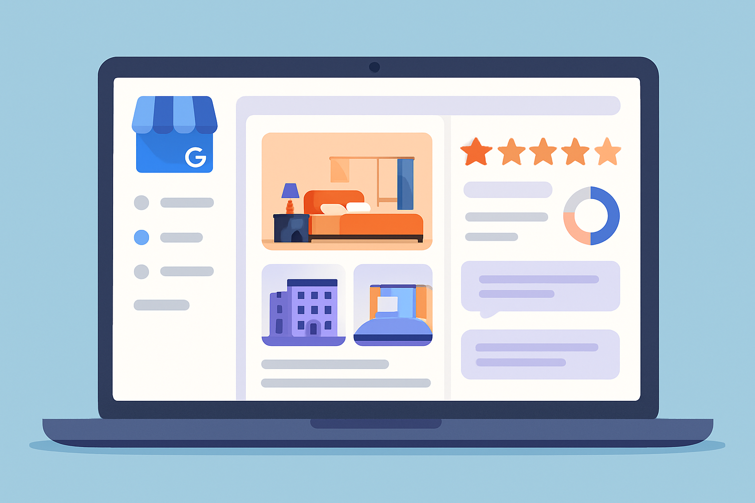 Screenshot example of an optimized Google My Business listing for a hospitality business