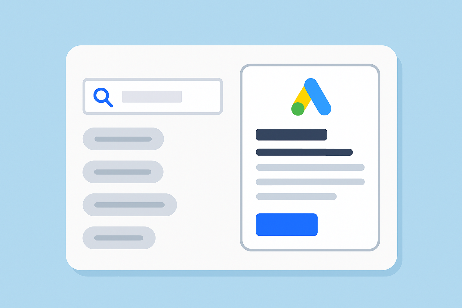 Google Ads interface for beginners setting up their first SEM PPC campaign