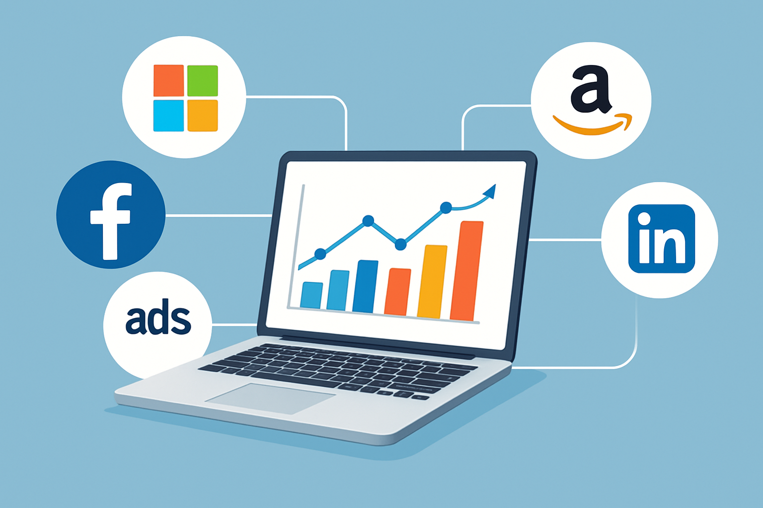 Visual representation of diverse advertising platforms available as alternatives to Google Ads.