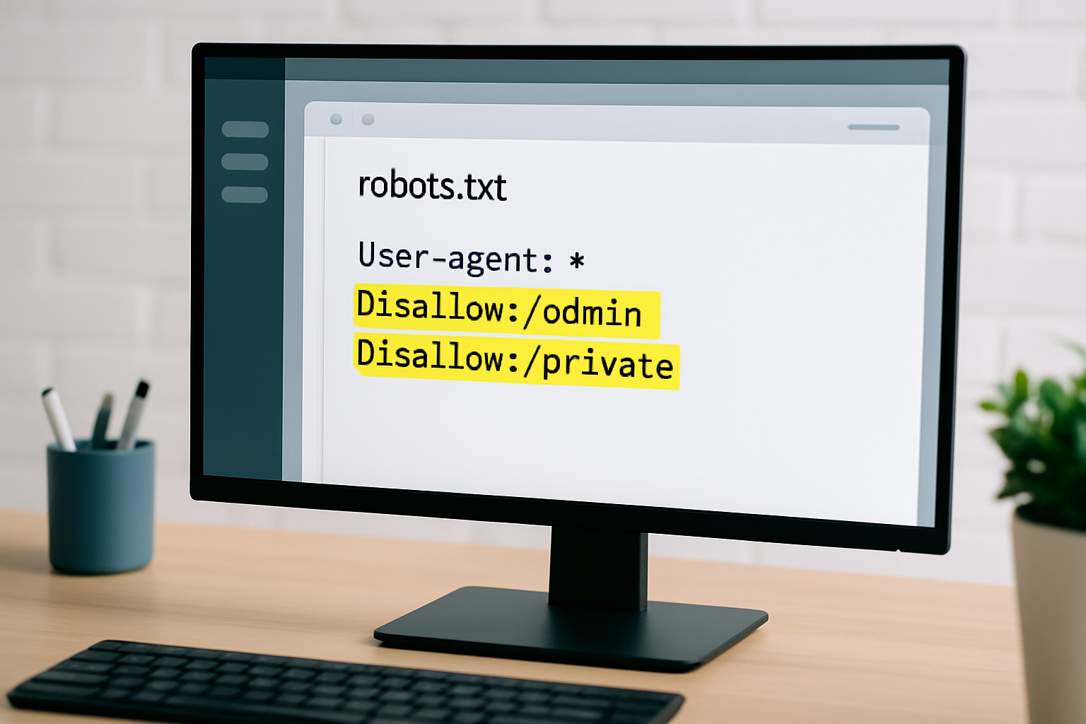 Example of a robots.txt file with user-agent blocking rules to control crawler access