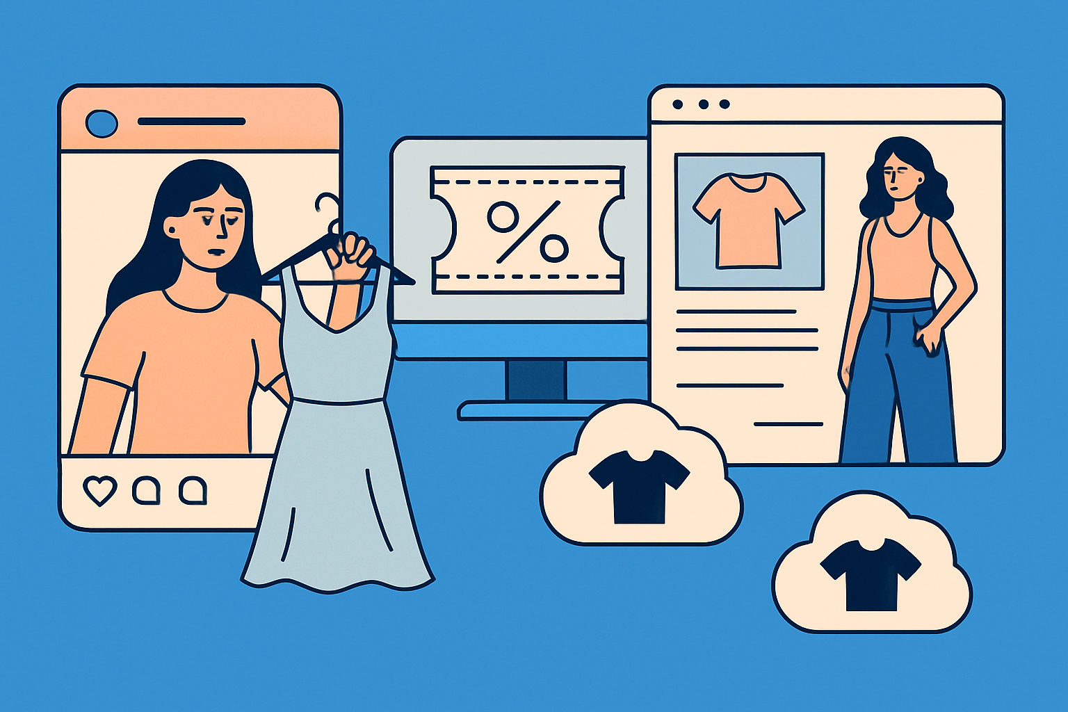 Visual representation of diverse affiliate marketing strategies contributing to apparel brand growth